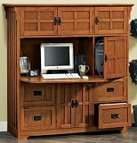 Craftsman Deluxe Office Center 62hx60w Dark Oak