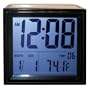 Advance Time Technology Solar-Powered LCD Alarm Clock, Black