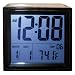 Advance Time Technology Solar-Powered LCD Alarm Clock, Black
