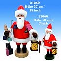 Räuchermännchen Weihnachtsmann mit Laterne - 21 cm