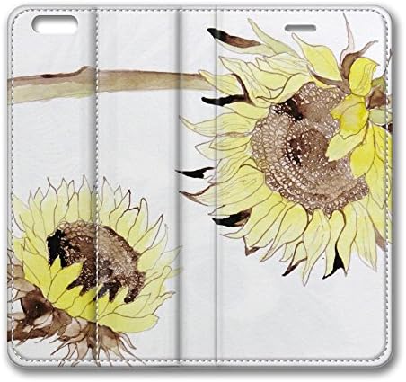 Zenzzle Stylish Leather Case for iPhone 6 Plus (5.5 inch) - Garden Sketch Sunflowers