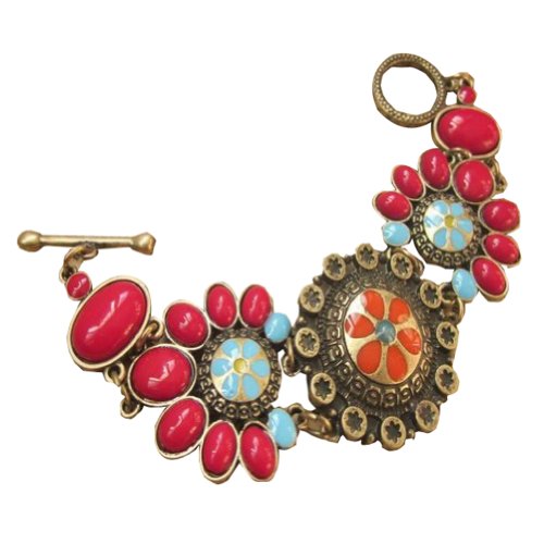 CA Fashion Jewelery Vintage Retro Ruby Bohemia Flower Chic Bracelets