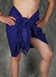 Embroidered Sarong - Deep Purple, Heavy Rayon