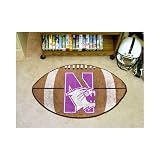 Fanmats Northwestern Wildcats Football-Shaped Mats