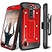 Evocel Explorer Series Phone Case Compatible with K7, Tribute 5 with Belt Clip Holster and Slim Profile, Red