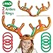 Max Fun Christmas Party Game Antler Ring Toss Game Inflatable Reindeer Antler Ring Toss Game for Christmas Party