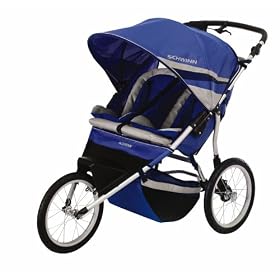 Free Runner 2 (Blue / Grey) Fixed Wheel Double Jogging Stroller from Schwinn