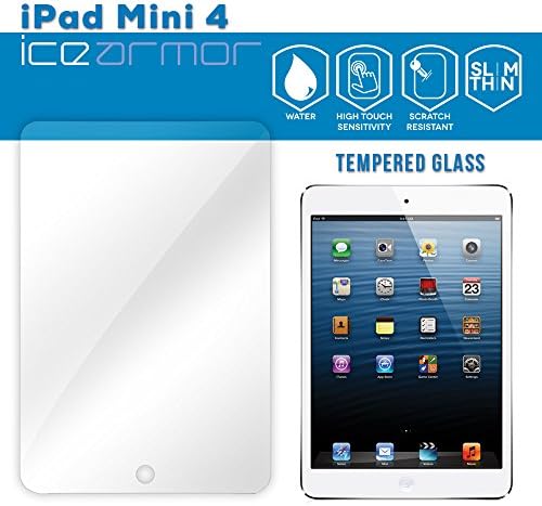 iPad Mini 4 Screen Protector GLAZZ 0.33mm iPad Mini 4 Tempered Glass Screen Protector for iPad Mini 4th Generation (Crystal Clear, Shatterproof, 2.5d Rounded Edges and Oleophobic Coating)