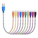 Short Micro USB Cable 1ft, OKRAY 10-Pack Colorful Nylon Braided USB A to Micro 2.0 Fast Charge & Sync Data Android Charger Cords for Samsung Galaxy J3 J7 S7 S6 Edge Note 5 4, LG, Kindle,PS4,Power Bank