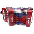 DeRosa Childrens Red 7 Key Toy Accordion Squeeze Box