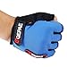 Oceantree(TM) New Cycling Bike Bicycle Gel Silicone half finger Ultra-breathable gloves (blue, M)