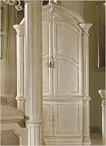 AICO 53080-07 Monte Carlo Armoire in Silver Snow