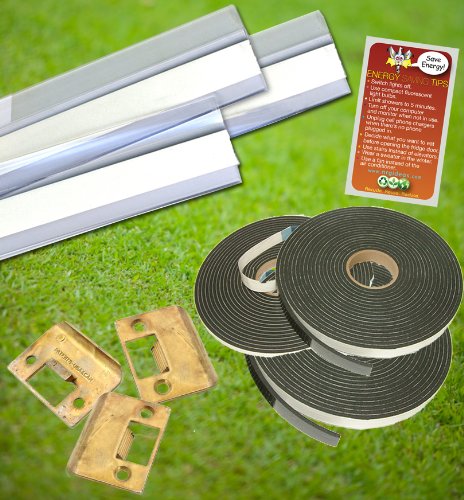 Images for Door Draft Stopper Kit | Door Sweeps, Foam Tape & Door Strike Plate | Home Energy Door Draft Kit