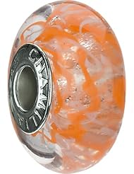 Authentic Chamilia Silver Poppy Field Murano Charm