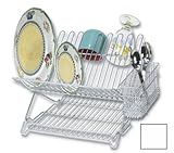 IMAGE OF Better Houseware 1483 Junior Folding Dish Rack, White