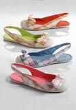 Real Comfort Plaid Slingback Sneaker Flats