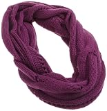 Michael Stars Womens Coziest Cable Eternity Scarf Boysenberry One Size