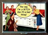 ID CREDIT CARD HOLDER OR CIGARETTE CASE: BITCH LIKE ITS BAD FUNNY BY PENNY SILVER