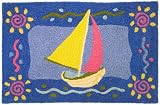 Sailboat Boating Sailing Sea Accent Jellybean Area Rug