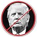 Red Slash Anti Against Donald Trump 1.25â€ Pinback Button Pin
