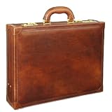 Maxwell Scott – Luxus Cognac-brauner Herren Attachekoffer (Scanno)