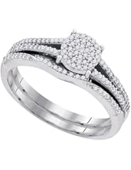 0.33CTW-DIA MICRO-PAVE BRIDAL SET