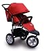 Tike Tech City X3 Swivel Stroller - Alpine Red -- red