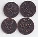 Set Of 4 VOC DUTCH EAST INDIES CO. COPPER DUITS picture