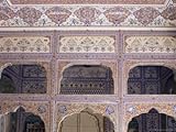 IMAGE OF Example of the Exquisite Wall Painting in the Sultan Mahal, Samode Palace, Samode, India Stretched Canvas Poster Print by John Henry Claude Wilson, 30x40
