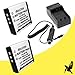 Two Halcyon 1800 mAH Lithium Ion Replacement Battery and Charger Kit for Fujifilm FinePix F770EXR 16MP digital camera and Fujifilm NP-50