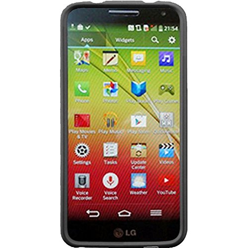 HR Wireless Rubberized Cover Case for LG G2 Mini LS885 - Retail Packaging - Gray