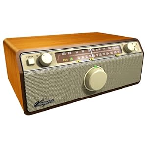 Sangean WR-12 AM/FM Analog Wooden Cabinet Receiver (Walnut)