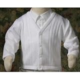 Baby Boys White Cardigan Sweater