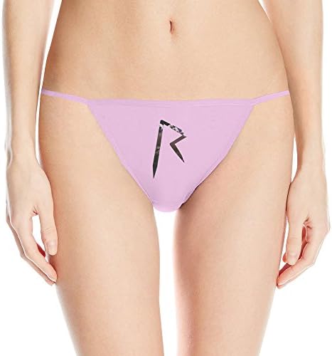 YQUE56 Women's R Logo Underwear T-back Pink Size S
