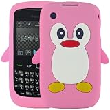 AOA CasesTM Light Pink Penguin Blackberry Curve 8520 9300 Funda Rosa Claro Pingüino Hydro Protectora De Silicona Caso Piel Portada Shell Carcasa De Estuche Case