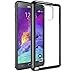 Maxboost Clear Cushion GAWAY-22 Shock-Absorbing Bumper and Ultra Clear Back Panel Protective Case for Samsung Galaxy Note 4 - Retail Packaging - Ultra Clear / Jet Black
