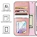 iPhone 6 Plus Case, TORU [Prestizio Wallet] iPhone 6S Plus Wallet Case with [CARD SLOT][ID HOLDER][KICKSTAND][WRIST STRAP] - Premium Wristlet Leather Flip Cover Case for iPhone 6/6S Plus - Pink