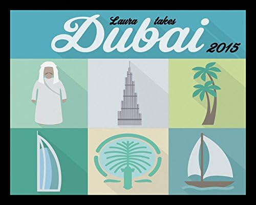 12x15 Custom Metal Dubai Personalized Travel Poster Art Print Tin Sign