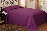 French Tile Twin Bedspread Plum