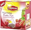 Lipton Fr�chtetee Fruity Fun - Erdbeere & Himbeere 20 Beutel, 4er Pack (4 x 50 g)