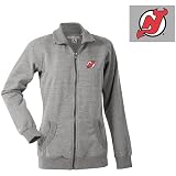 Antigua New Jersey Devils Women's Revolution Full Zip Fleece Jacket - NEW JERSEY DEVILS GREY Small
