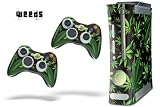 New XBOX 360 Console Protective Skin - Weeds - Black