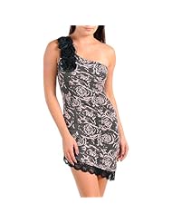 One Shoulder Cotton/Polyester Lace  Dress