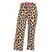 Leopard Spots Fun Print Novelty tie cord flannel cotton pants for lounging, sleep, sports. Unisex relaxed fit, available in 5 adult sizes
