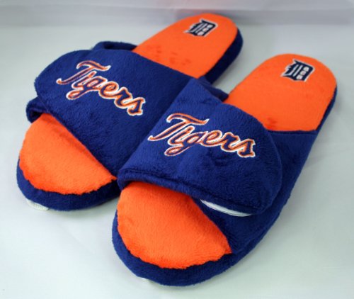 MLB Detroit Tigers Open Toe Slippers (Large)