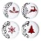 Christmas Snack Plate Set of 4 - Assorted (6.25")