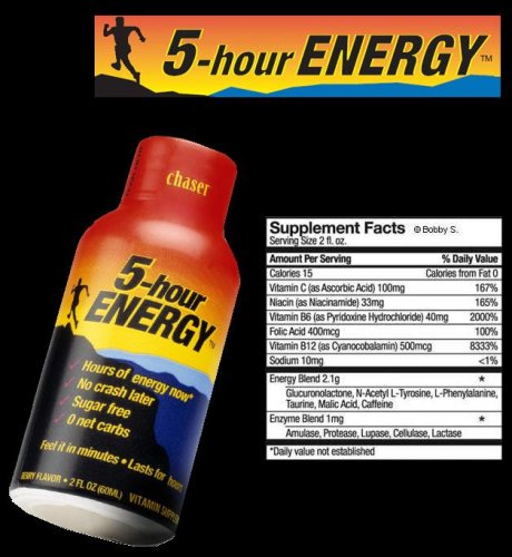 5 Hour Energy, Berry Flavor, 2 Oz, Box/12