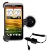 CAR HOLDER & CHARGER FOR HTC ONE X - STRONG WINDSCREEN SUCTION WITH LOCK CLIP - 360 DEGREE ROTATION