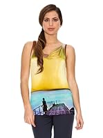 Jota + Ge Camiseta Isabel (Celeste / Amarillo)