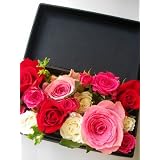 ＋diamond jewelry box flower+ ジュエリーボックスフラワーアレンジメント　フェイクダイヤ入　【お届け日指定可】　【誕生日　結婚記念日　送別　退職　発表会　卒業式　結婚式】